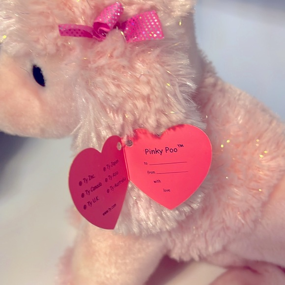 TY Pinky’s Adorable Pink Poodle Plush Toy - Pinky Poo - Picture 6 of 6